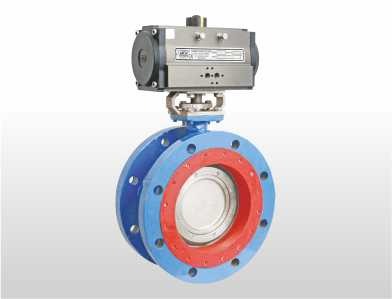 Triple offset double flange butterfly valve